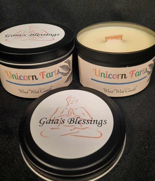 Candle Tin - Unicorn Farts Scented Wood Wick Candle