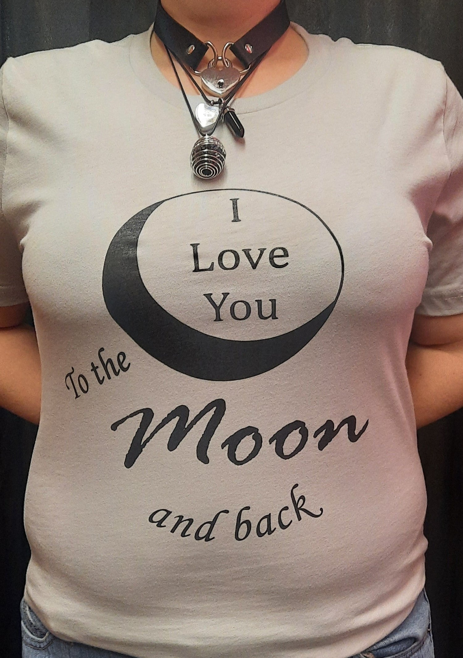 Bella Canvas short sleeve T-Shirt, size XL.  "I love you to the moon and back" design.