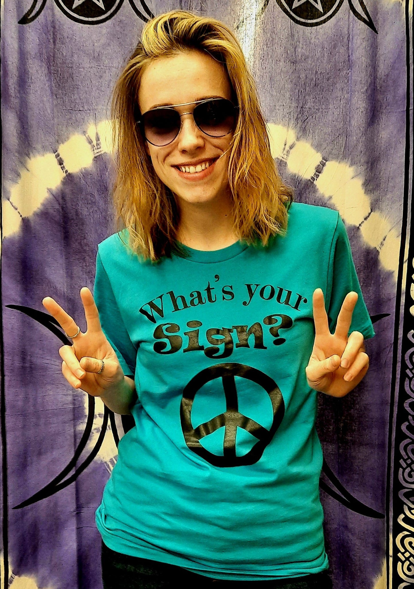 T-Shirt, short sleeve, Bella Canvas "What's your Sign?" design, size small